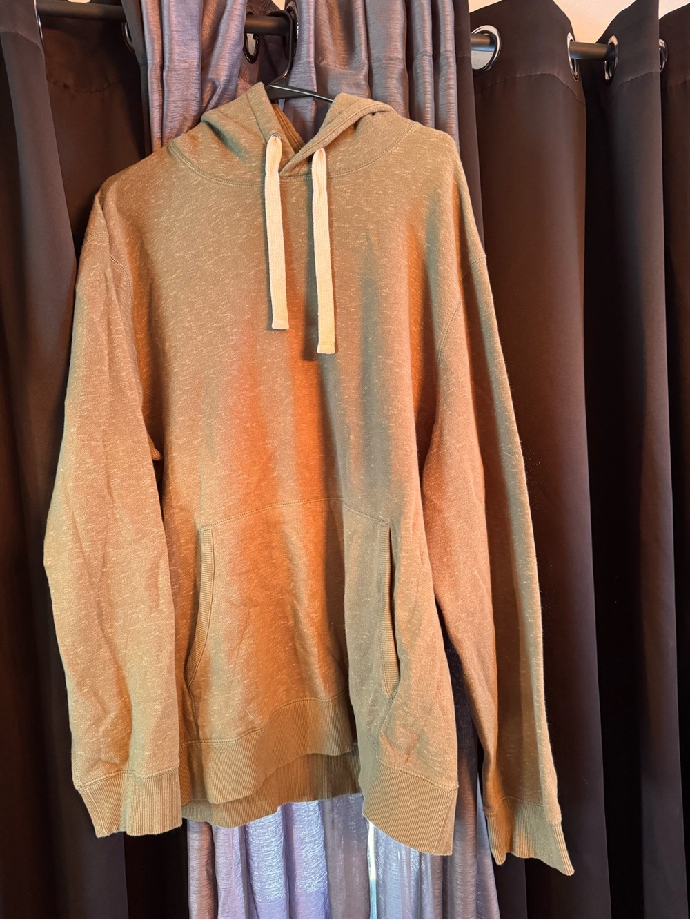 Newport Olive Green Hooded Pullover with Drawstring